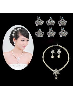 Elegant Alloy/Rhinestones With Imitation Pearls Women  Jewelry