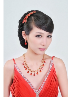 Gorgeous Alloy With Rhinestone Ladies Jewelry Sets