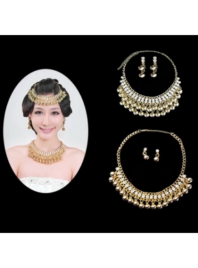 Gorgeous Vintage Style Alloy Plated Ladies Jewelry Sets Including Necklace And Earrings