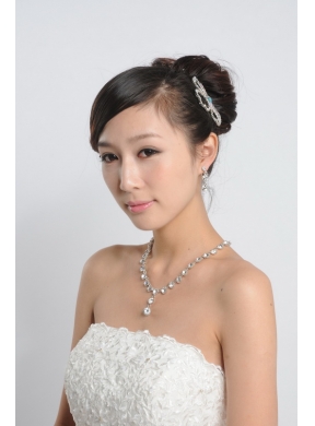 Imitation Pearl Wedding Jewelry sets in Silver  on Sale