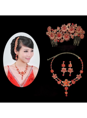 Luxurious Alloy Ladies Jewelry Sets