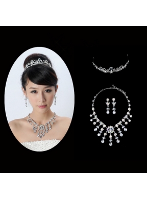 Beautiful Alloy With Rhinestone Ladies Jewelry Sets