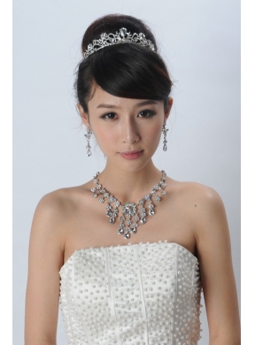 Beautiful Alloy With Rhinestone Ladies Jewelry Sets