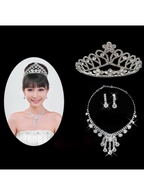 Elegant Alloy With Rhinestone Ladies Jewelry Sets