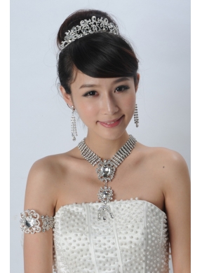 Elegant Alloy With Rhinestone Ladies Jewelry Sets