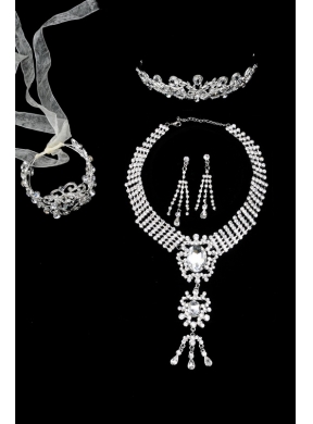 Elegant Alloy With Rhinestone Ladies Jewelry Sets