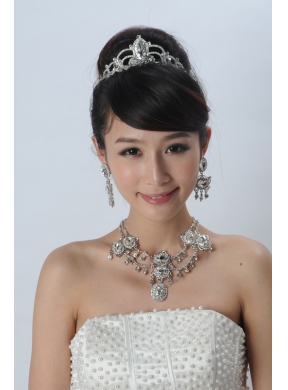 Elegant Alloy With Rhinestone Ladies Jewelry Sets