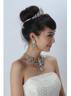 Elegant Alloy With Rhinestone Ladies Jewelry Sets