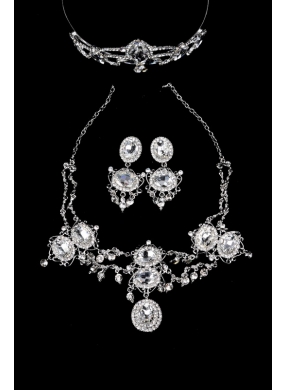 Elegant Alloy With Rhinestone Ladies Jewelry Sets