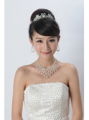 Elegant Alloy With Rhinestone Ladies Jewelry Sets