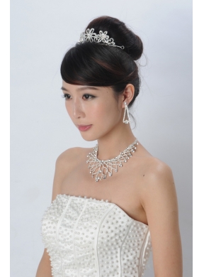 Elegant Alloy With Rhinestone Ladies Jewelry Sets