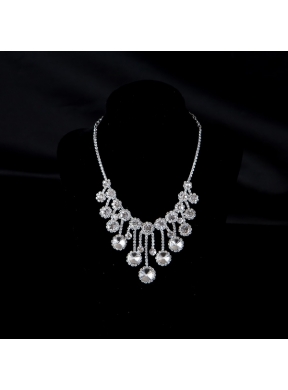 Exquisite Alloy With Rhinestone Pearl Ladies Jewelry Sets