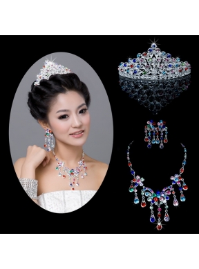 Fabulous Rhinestone With Alloy Ladies Jewelry Sets