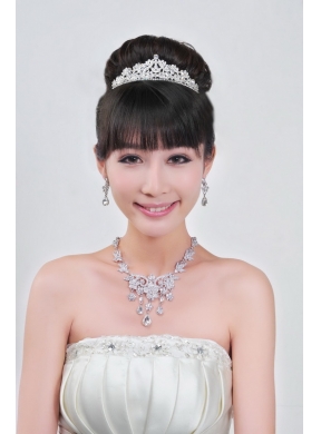 Gorgeous Alloy With Rhinestone Ladies Jewelry Sets