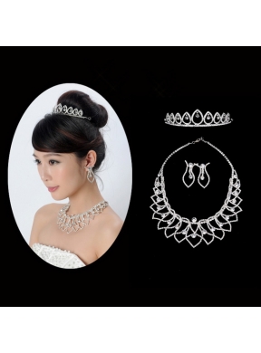 Gorgeous Alloy With Rhinestone Ladies Jewelry Sets