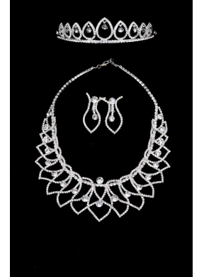 Gorgeous Alloy With Rhinestone Ladies Jewelry Sets