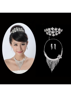 Gorgeous Alloy With Rhinestone Ladies Jewelry Sets