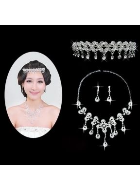 Magnificent Alloy With Rhinestone Ladies  Jewelry Sets