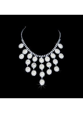 Mysterious Alloy Pearl Rhinestone Ladies Jewelry Sets