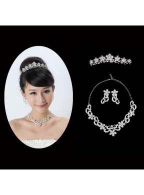 Spring Flowers Alloy/Rhinestones Ladies Jewelry Sets