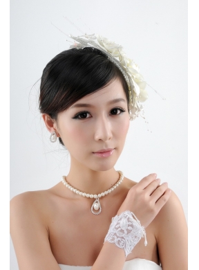 Unique Alloy Wedding Jewelry Set with Necklace and Earings