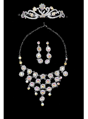 Unique Alloy With Rhinestone Ladies Jewelry Sets