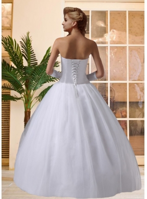 Beautiful Puffy Sweetheart Lace Up Beading Wedding Dresses for 2014