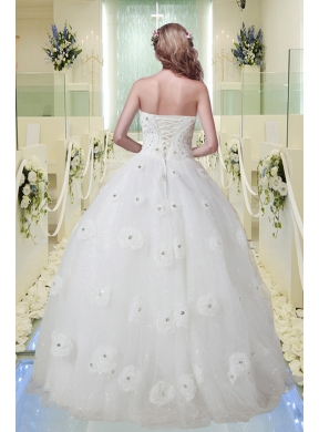 Hot Sale Ball Gown Strapless Wedding Dresses with Beading