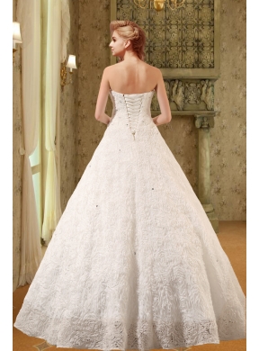 New Style Sweetheart A Line Floor Length Wedding Dress