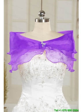 2015 New Style Purple Quinceanera Dresses with Beading and Ruffles