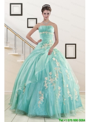 Ball Gown Sweetheart Cheap Quinceanera Dresses with Appliques