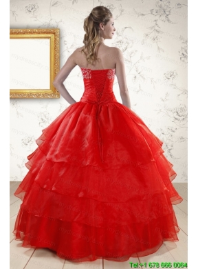 New Style Strapless Quinceanera Dresses with Appliques