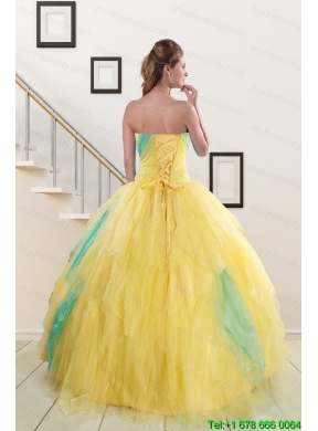 Classical Multi Color Quinceanera Dresses with Hand Made Flowers