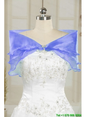 Modern Royal Blue Appliques and Pick Ups Quinceanera Dresses with Brush Train