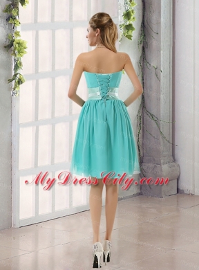 Perfect Belt Ruching Sweetheart A Line Bridesmaid Dress for 2015