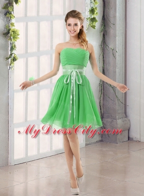 Perfect Belt Ruching Sweetheart A Line Bridesmaid Dress for 2015