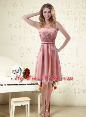 Romantic Sweetheart Empire Chiffon Bridesmaid Dresses with Ruching