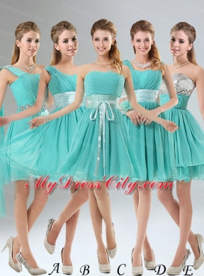 Straps Ruching Sweetheart A Line 2015 Elegant Bridesmaid Dress