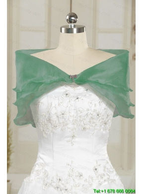 2015 Brand New Style Appliques Quinceanera Dresses in Dark Green