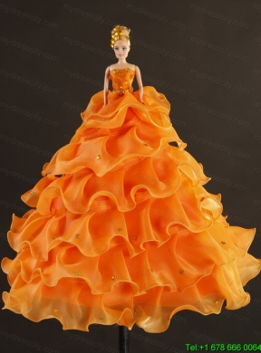 2015 Light Yellow Quinceanera Dress with Appliques and Ruffled Layers