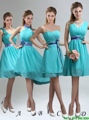 Classical Blue And Purple Sweetheart Prom Dresses with Ruches