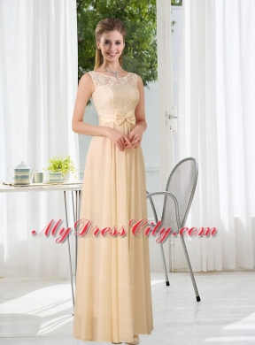 Empire Ruching 2015 Floor Length Bridesmaid Dress