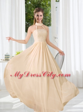 Empire Ruching 2015 Floor Length Bridesmaid Dress