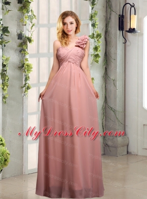 Empire Ruching 2015 Sturning Bridesmaid Dresses in Peach