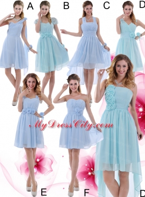 Halter Ruching 2015 Natural Chiffon Bridesmaid Dress