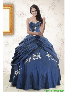 Perfect Sweetheart Navy Blue Quinceanera Dresses with Wraps