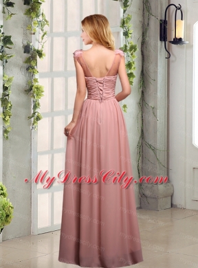 Scoop Empire Ruching 2015 Decent Bridesmaid Dresses