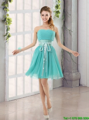 2015 A Line Ruching Lace Up Mothr of The Bride  Dress in Aqua   Blue