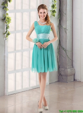 2015 A Line Ruching Lace Up Mothr of The Bride  Dress in Aqua   Blue