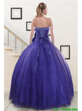 2015 Elegant Sweetheart Quinceanera Dresses with Bowknot